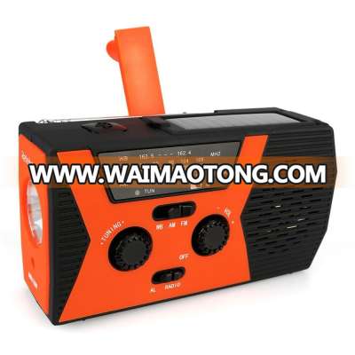 Dynamo Emergency Solar Hand Crank Self Powered AM/FM/NOAA Weather Radio Retekess HR12W