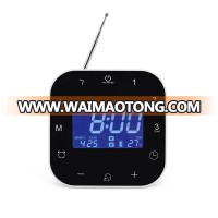 outdoor digital calendar fm radio desk square lcd smart alarm clock