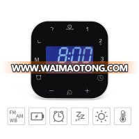 Easy To Read Clock Men Mini Dual Alarm Clock Pocket Digital Am Fashion Automatic tuning Radio Am Fm Storage memory Digital Clock