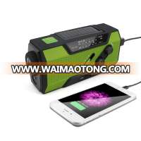 amazon hot seller solar emergency am fm noaa hand crank radio with dynamo flashlight & sos alarm